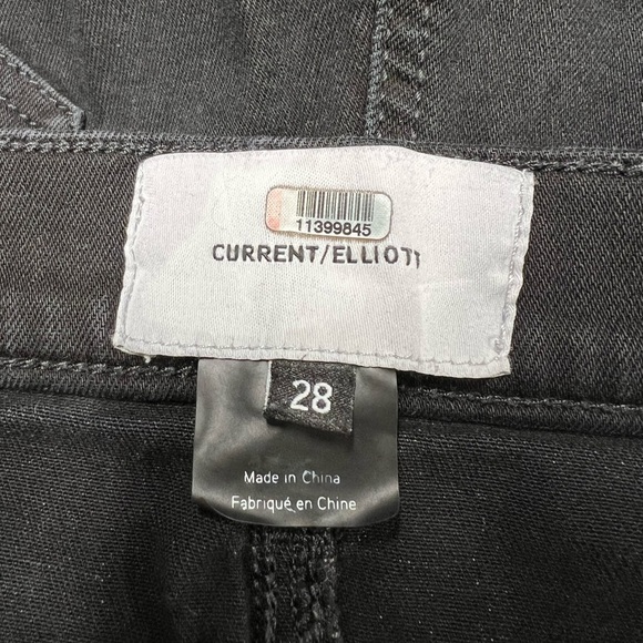 CURRENT ELLIOTT The Stiletto Skinny Jeans Black Noir 28 - Picture 8 of 9